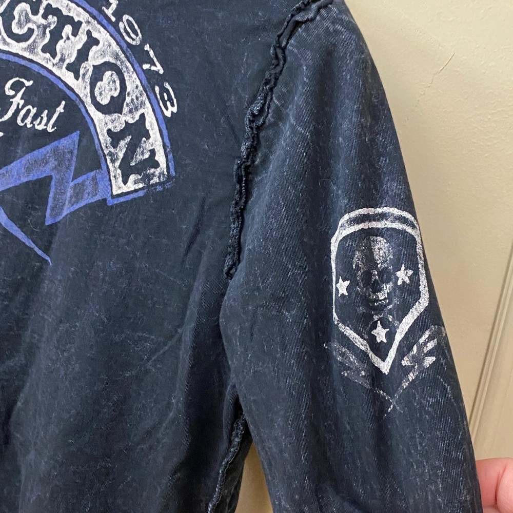 Vintage Y2K Affliction Reversible Invasion Zip Hoodie - Picture 6 of 8